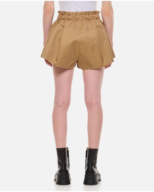 Sacai Natural Paperbag Waist Flared Shorts