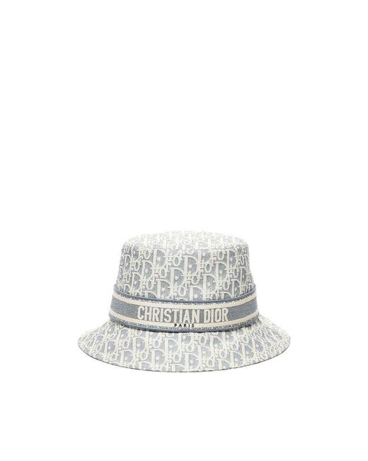 Dior White D-Bobby Small Brim Bucket Hat