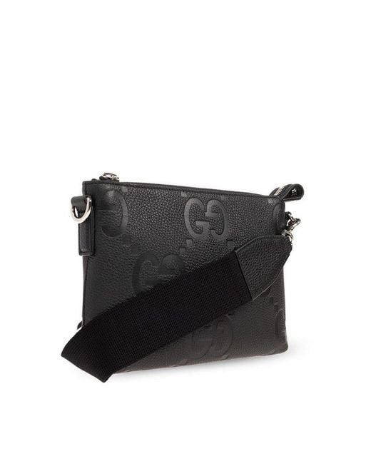 Gucci Black Monogrammed Shoulder Bag, for men