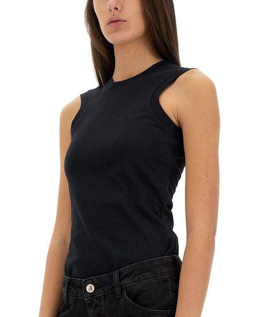 The Attico Black Top With Logo