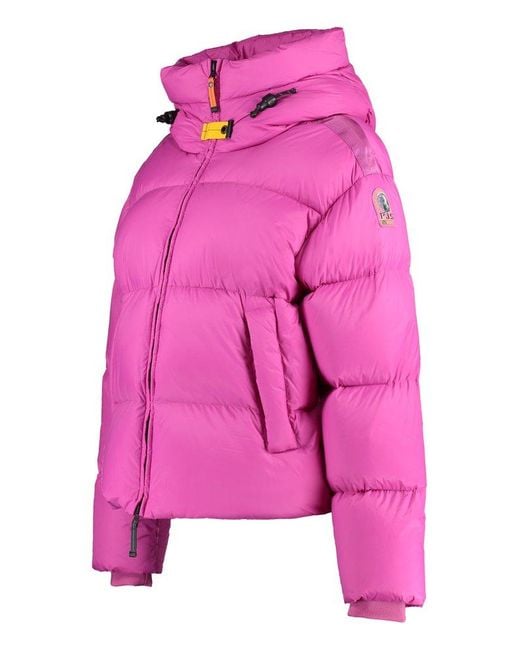 Parajumpers Pink Anya Hooded Puffer Jacket