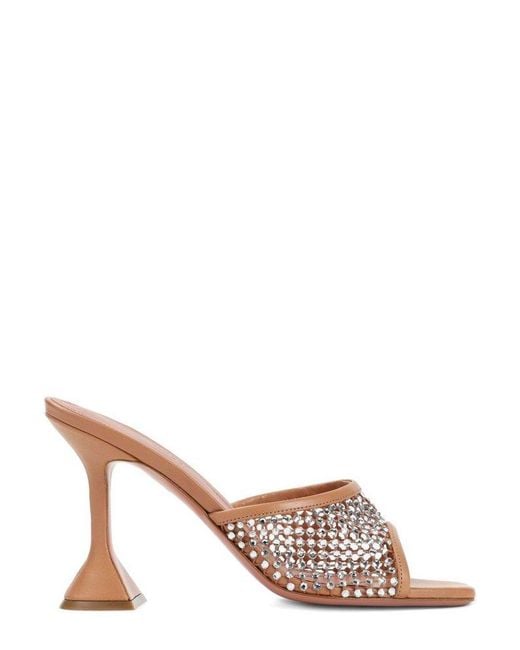 AMINA MUADDI Pink Lupita Embellished Sandals