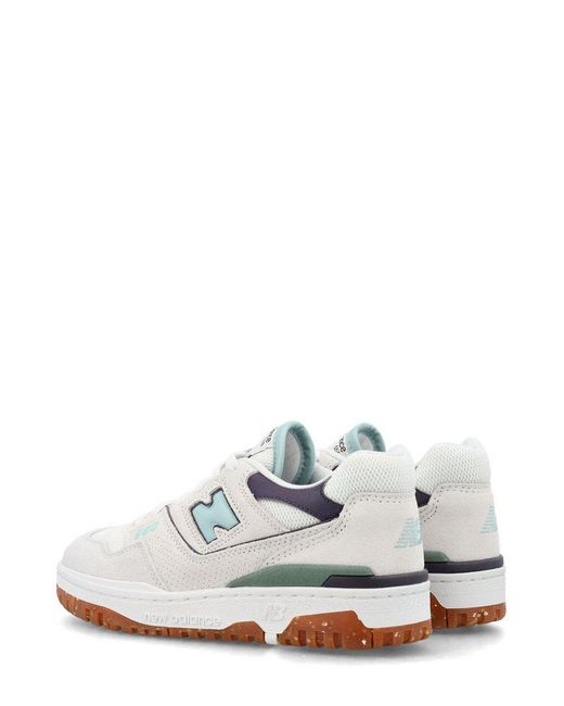 New Balance White 550 Lace-Up Sneakers