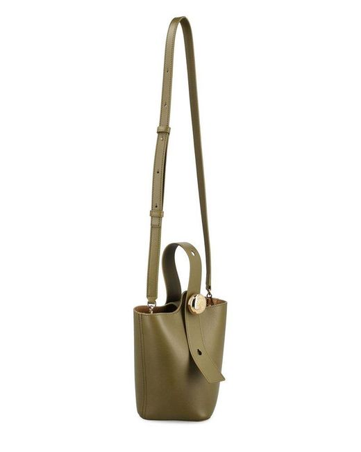 Loewe Green Pebble Mini Bucket Bag