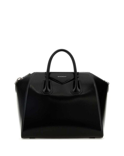 Givenchy Black Leather Medium Antigona Handbag