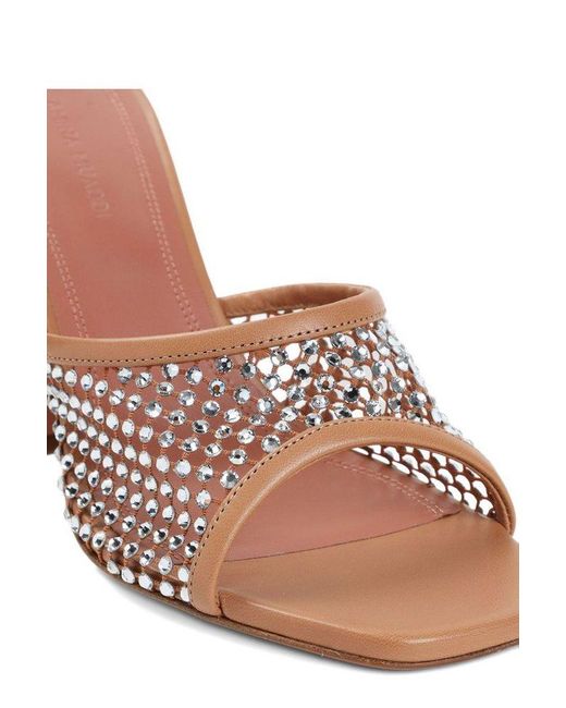 AMINA MUADDI Pink Lupita Embellished Sandals