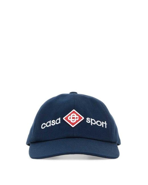 Casablancabrand Blue Casa Sport Logo Patch Cap