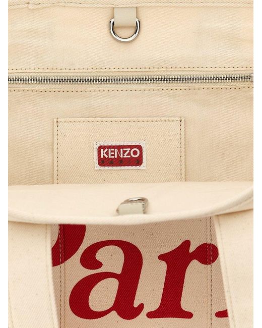 KENZO Red ' Utility' Large Shopping Bag