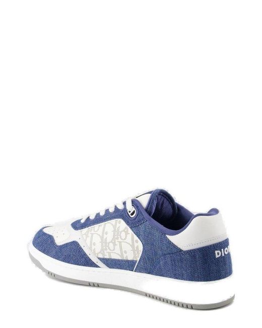 Dior Blue Oplique Printed Low-top Sneakers for men