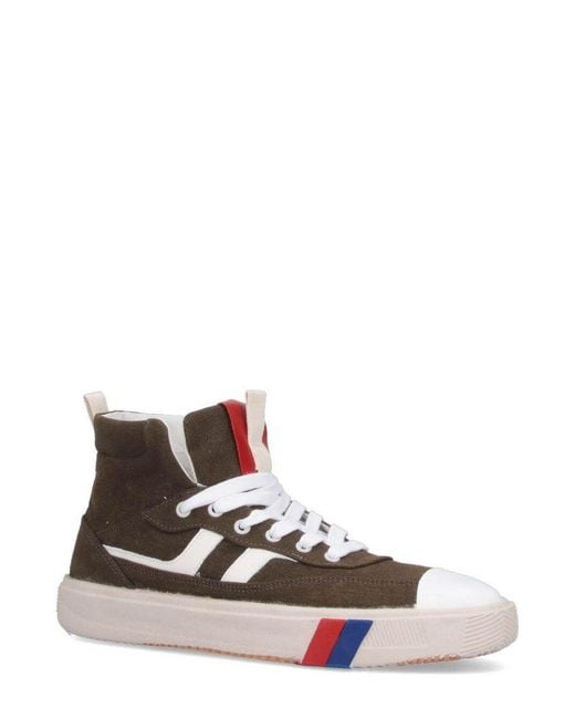 Pro Keds Brown High-Top Lace-Up Sneakers for men