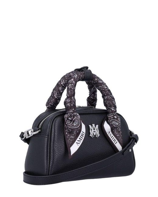 【特価！関税送料込】AMIRI MICRO BOWLING BAG AMIRI Bowling Bag paisley-print Mini Bag | ブラック