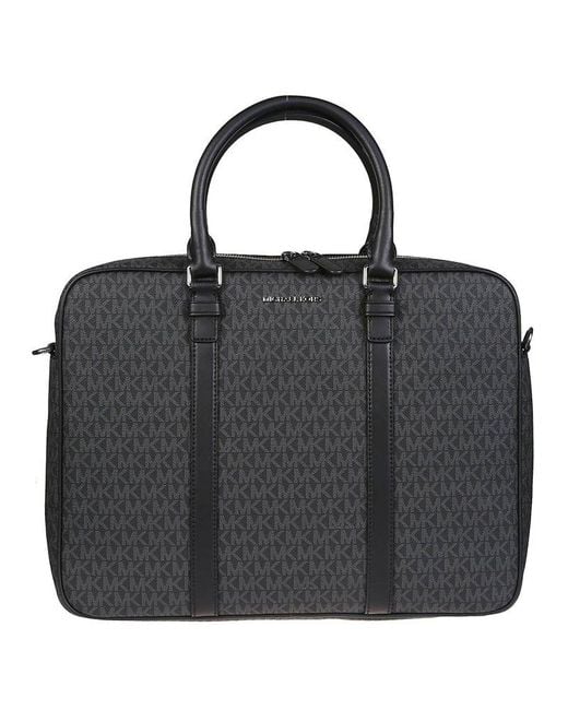 Michael Kors Black Hudson Commuter Briefcase for men