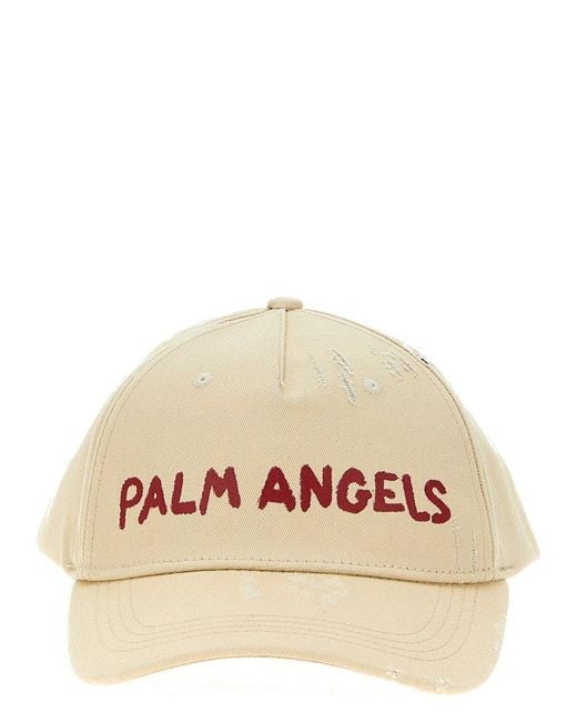 Palm Angels Natural Seasonal Logo Hats for men