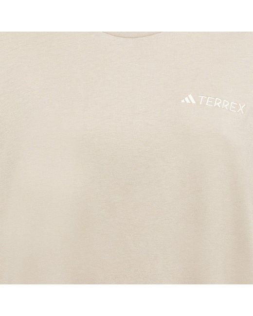 Adidas Natural Terrex Xploric Logo Embroidered Short Sleeved T-shirt