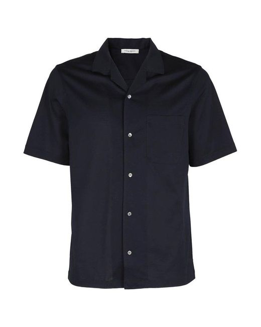 Paolo Pecora Black Short Sleeved Buttoned Shirt for men