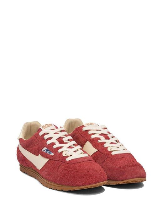 Autry Red Windspin Lace-Up Sneakers for men