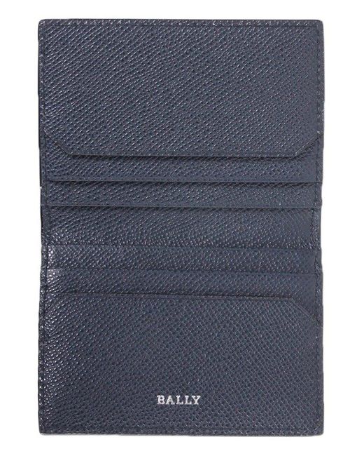 Bally Blue Talder Logo Embossed Cardholder for men