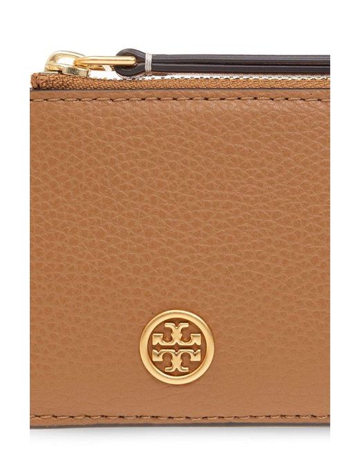 Tory Burch Brown Card Case With Logo