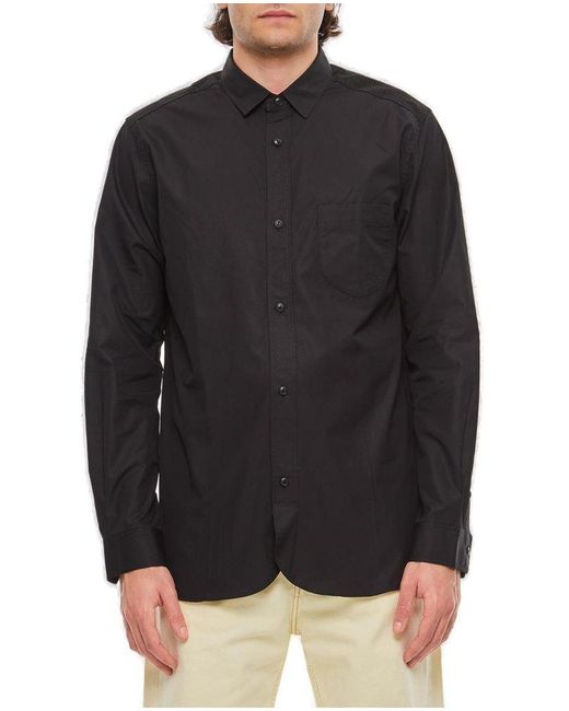 Junya Watanabe Black Long-sleeved Buttoned Shirt for men