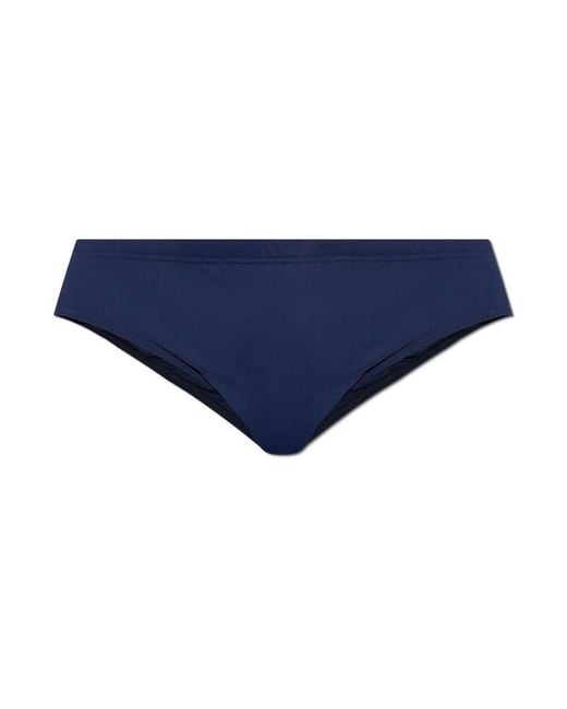 DSquared² Blue Logo Printed Swim Briefs for men