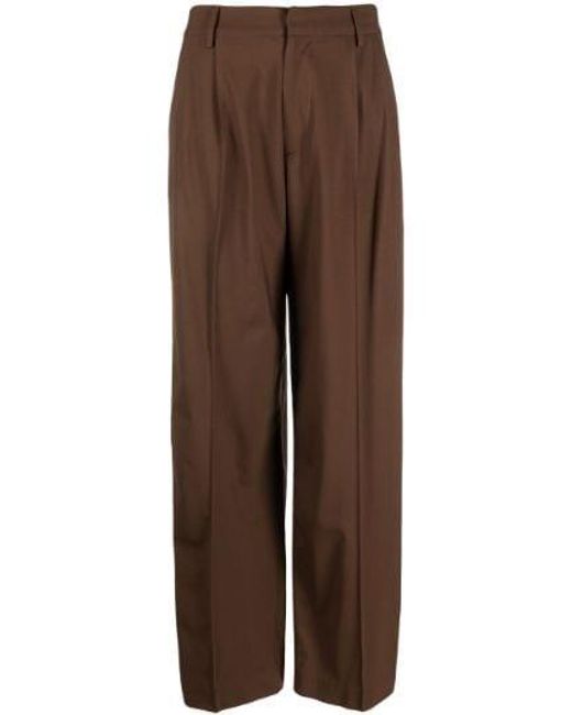 GIUSEPPE DI MORABITO Brown High Waisted Pleated Trousers