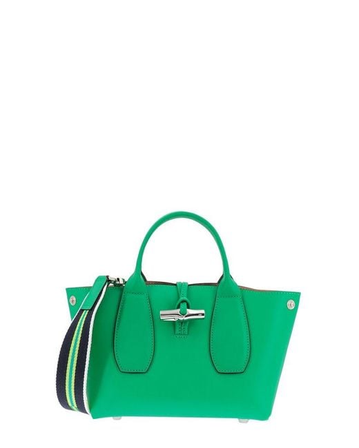 Longchamp Green Roseau Tote