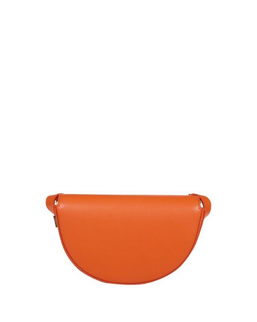 Patou Orange Le Petit Foldover Top Shoulder Bag