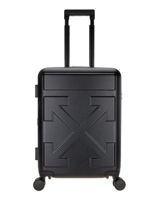Off-White c/o Virgil Abloh Black Arrow Embossed Trolley Suitcase for men