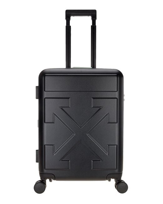 Off-White c/o Virgil Abloh Black Arrow Embossed Trolley Suitcase for men