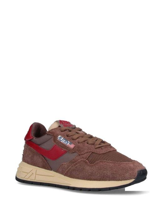 Autry Brown Reelwind Lace-Up Sneakers