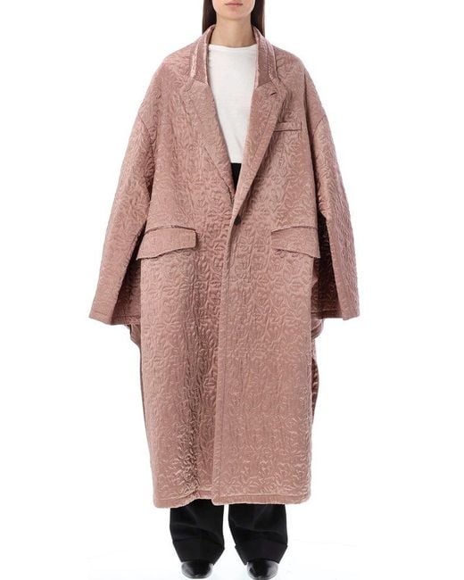 Maison Margiela Quilted Satin Coat in Pink | Lyst