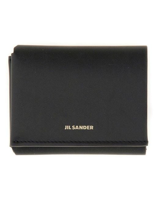 Jil Sander Black Folding Card And Coin Purse for men
