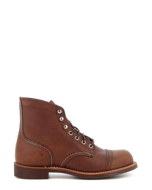 Red Wing Brown Iron Ranger Boots for men