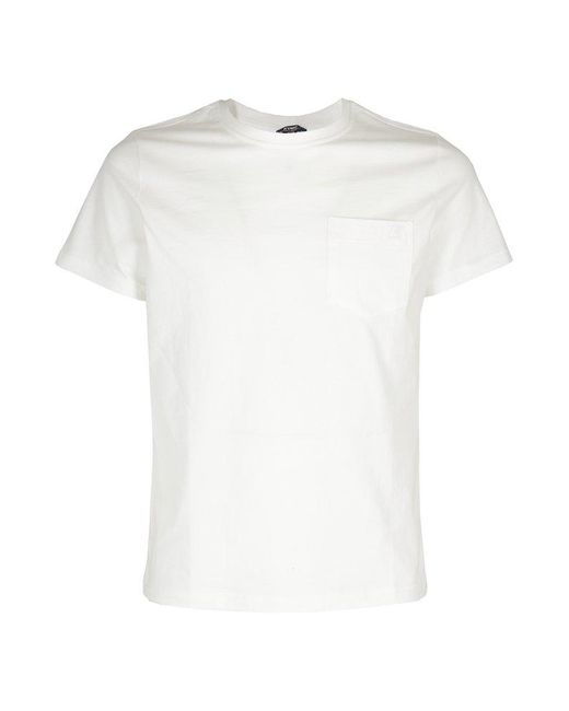 K-Way White Short-sleeved Crewneck T-shirt for men