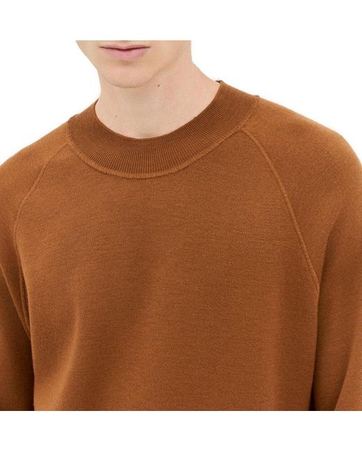 Margaret Howell Brown Wide Neck Knitted Jumper for men