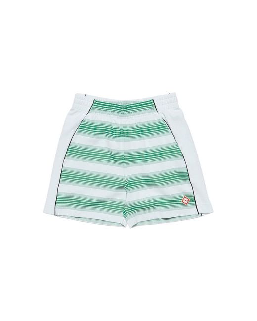 Casablancabrand Green Gradient Striped Track Shorts for men