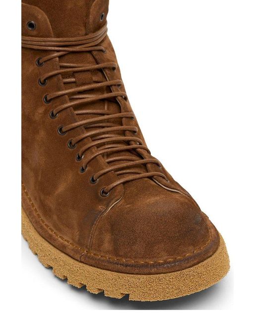 Marsèll Brown Pallottola Lace Up Ankle Boots for men