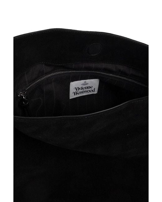 Vivienne Westwood Black Maxime Large Shoulder Bag