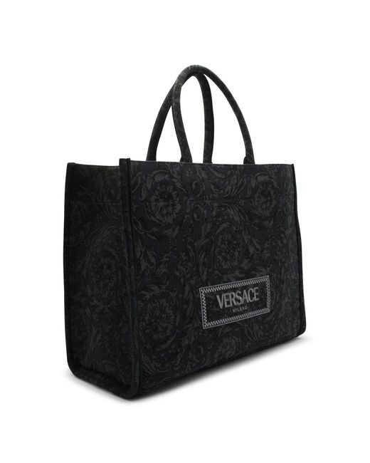 Versace Black Large Barocco 'Athena' Bag for men