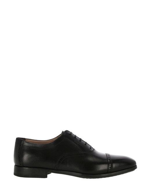 Ferragamo Black Lace-up Oxford Shoes for men