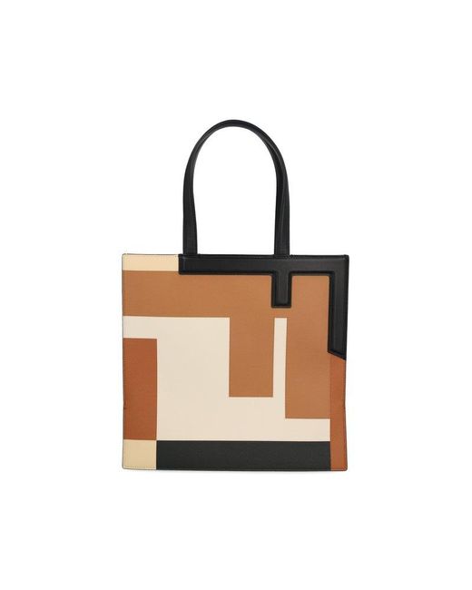 Fendi Multicolor Flip Medium Ff Puzzle Leather Bag