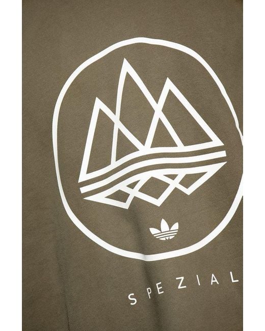 Adidas Originals Green Spzl Modtrefoil Crew Strata for men