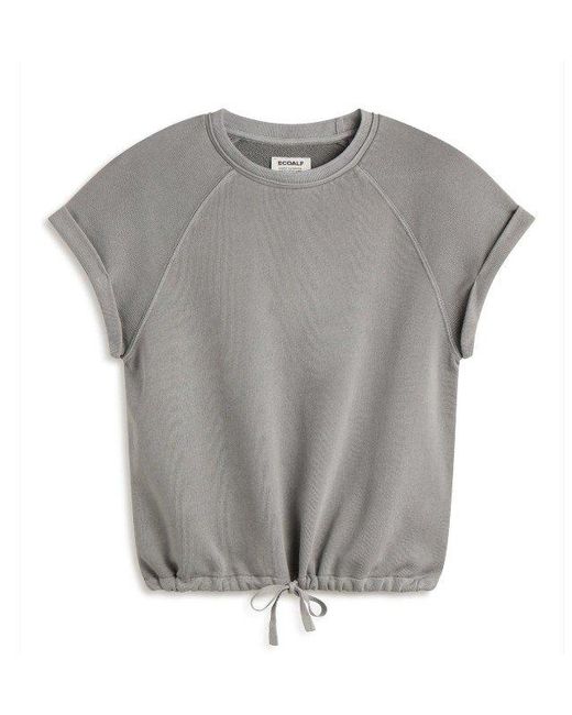 Ecoalf Gray Drawstring Pullover Sweater