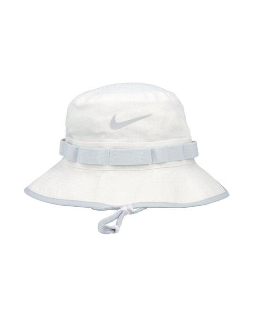 Nike White Dri-fit Apex Bucket Hat for men
