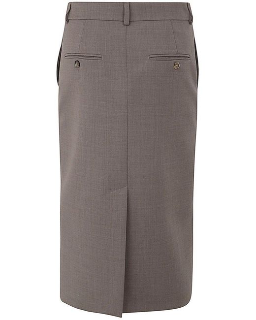 Sportmax Gray Atoll Pencil Skirt Clothing