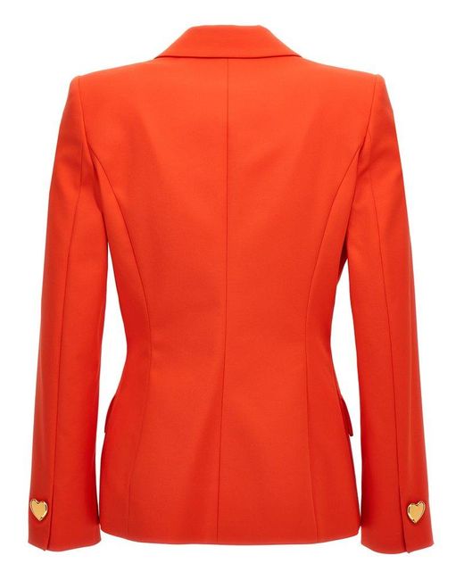 Moschino Heart Buttons Jackets in Red | Lyst
