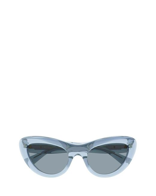 Bottega Veneta Blue Bombe Cat Eye Sunglasses
