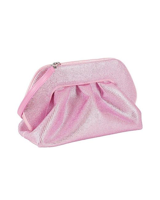THEMOIRÈ Pink Tia Embellished Bios Clutch Bag