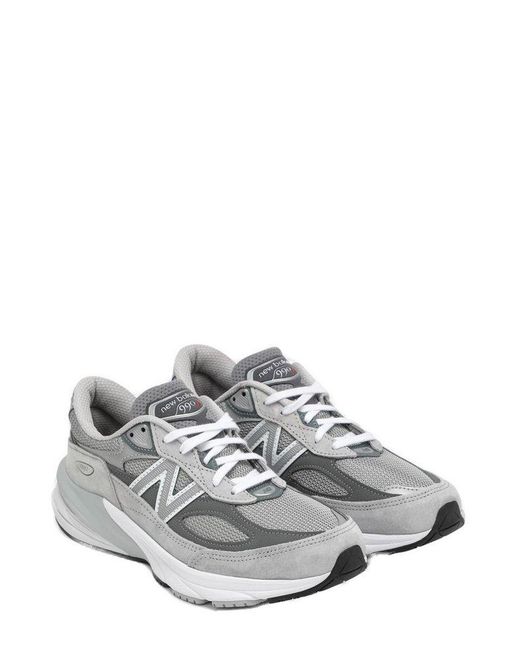 New Balance White 990V6 Lace-Up Sneakers