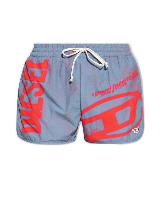 DIESEL Red Bmbx-jesper Swim Shorts for men